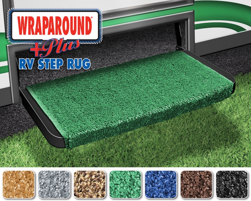 20" WRAPAROUND + PLUS RV STEP RUG - GREEN