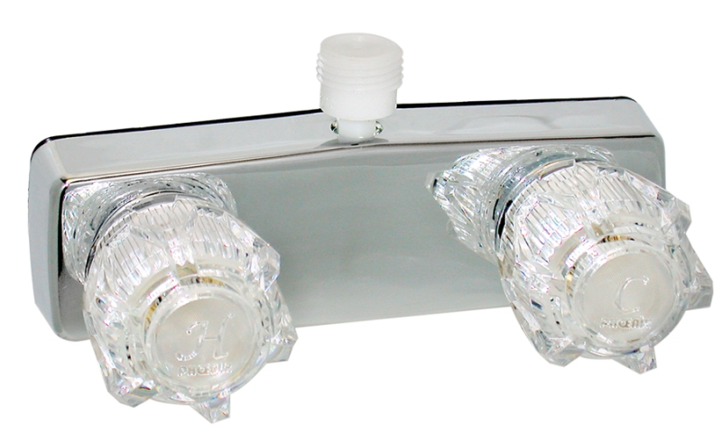 SHOWER VALVE 4" CHROME CLEAR HANDLES / PLASTIC