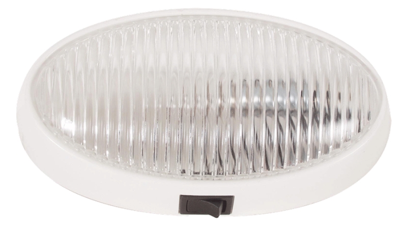 UTILITY LIGHT CLEAR LENS WHITE HOUSING WITH ON/OFF SWITCH