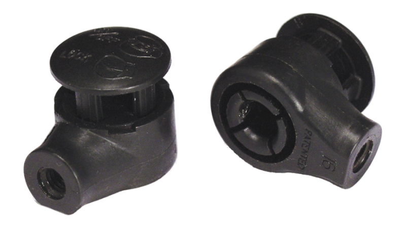 GAS SPRING END FITTING W/SNAP ON CAP 2PK