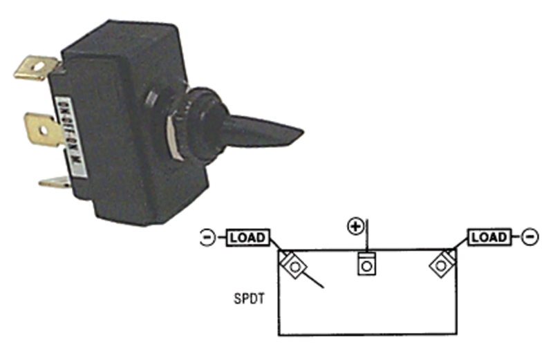 SWITCH TOGGLE STANDARD ON OFF MOM ON SINGLE POLE