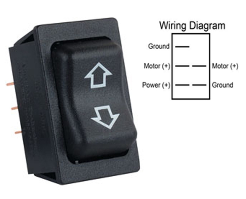 SWITCH MOTOR SLIDE OUT HIGH CURRENT  BLACK
