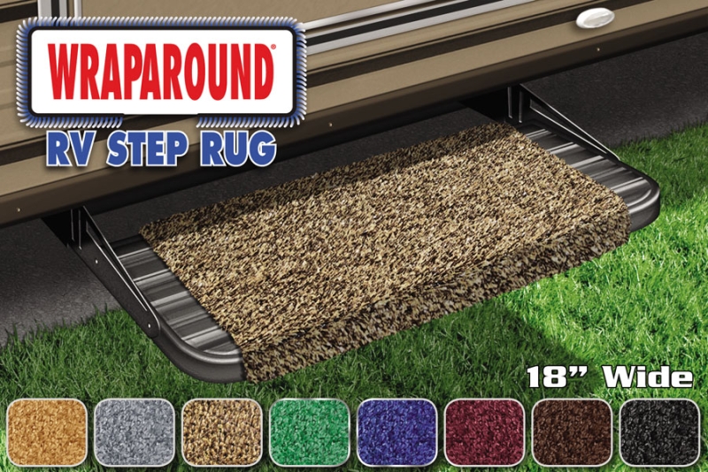 18" Wraparound RV Step Rug - BROWN
