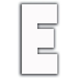 WHITE LETTER - E