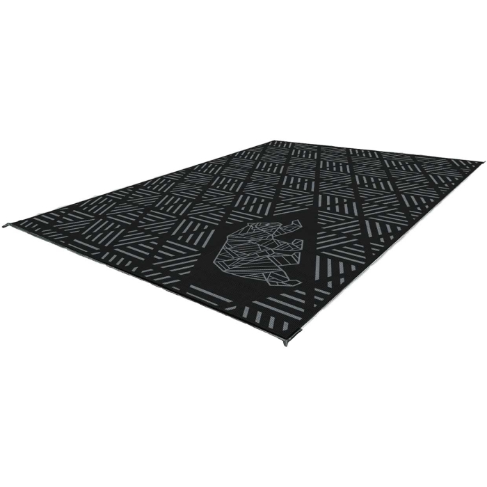 Striped Peaks Outdoor Mat 12' x 9' Black/Grey