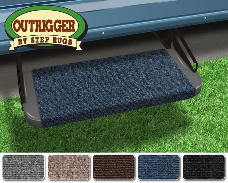 18" OUTRIGGER RV STEP RUG - ATLANTIC BLUE