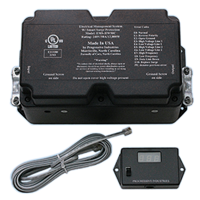Hardwired surge protector  w/ remote display - 50 amp