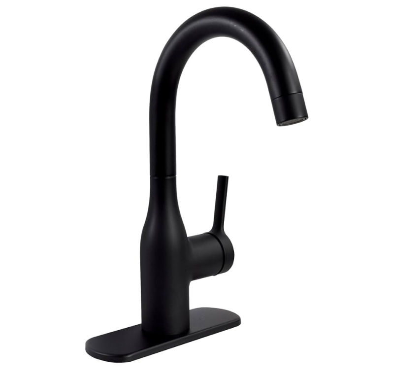 Single Handle Bar/Lavatory Faucet - Black