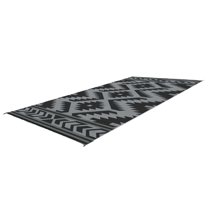 Sante Fe Boho Outdoor Mat 18' x 9' Sage/Grey