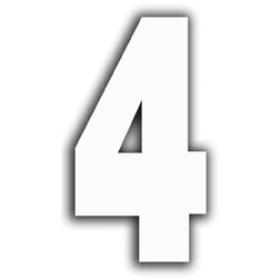 WHITE NUMBER - 4