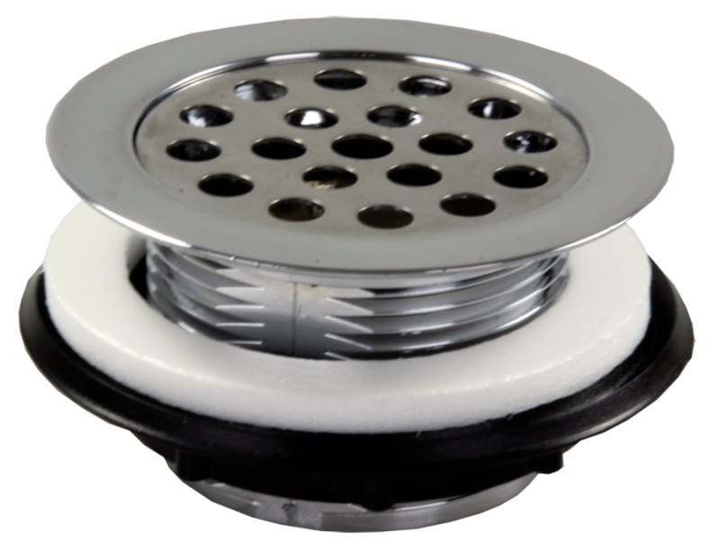 SHOWER STRAINER WITH GRID - CHROME