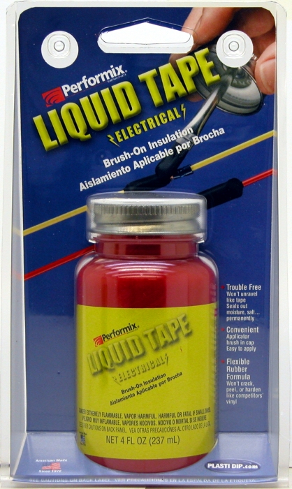 RED LIQUID ELECTRICAL TAPE 4 OZ.