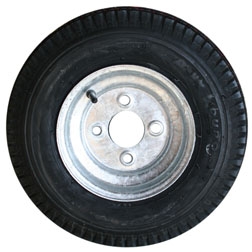 TIRE AND WHEEL ECO TRAIL BIAS PLY 4.80 X 8 LRC; GALVANIZED SOLID 4 HOLE