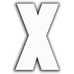 WHITE LETTER - X