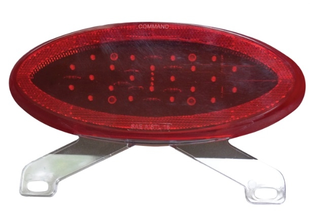 LED Elliptical Tail Light w/License Plate Bracket