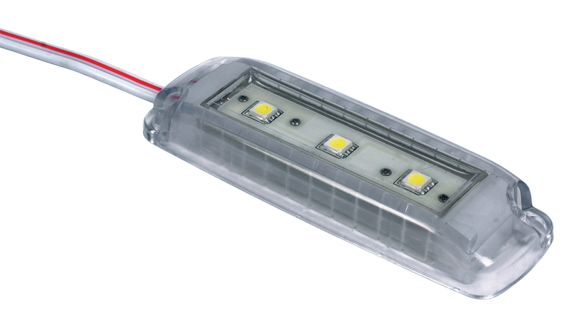 3 LED TRI - LITE WHITE IN CLEAR HOUSING