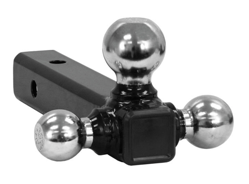 TUBULAR SHANK TRI BALL HITCH BAR  CHROME BALLS