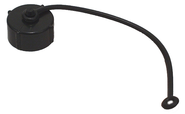 HOSE CAP 3/4" BLACK CARDED