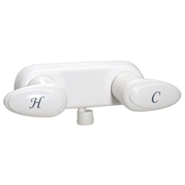 FAUCET - SHOWER VALVE 4" WHITE PLASTIC