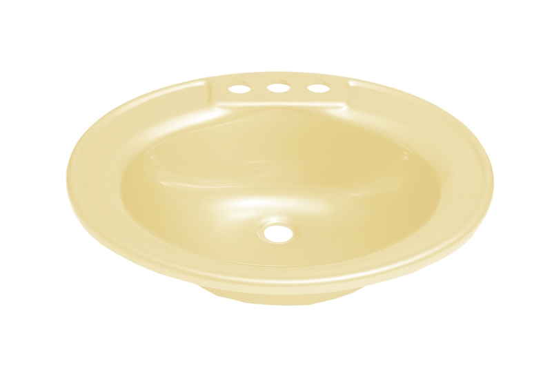 Lavatory Sink Oval - Parchment - 17" x 20" x 7" - ABS