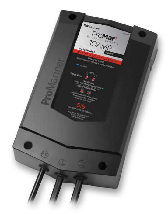 PROMAR 1DS BATTERY CHARGER 2 BANK 10 AMP WATERPROOF