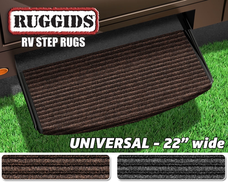 22" Ruggids Universal RV Step Rug - Coffee Brown