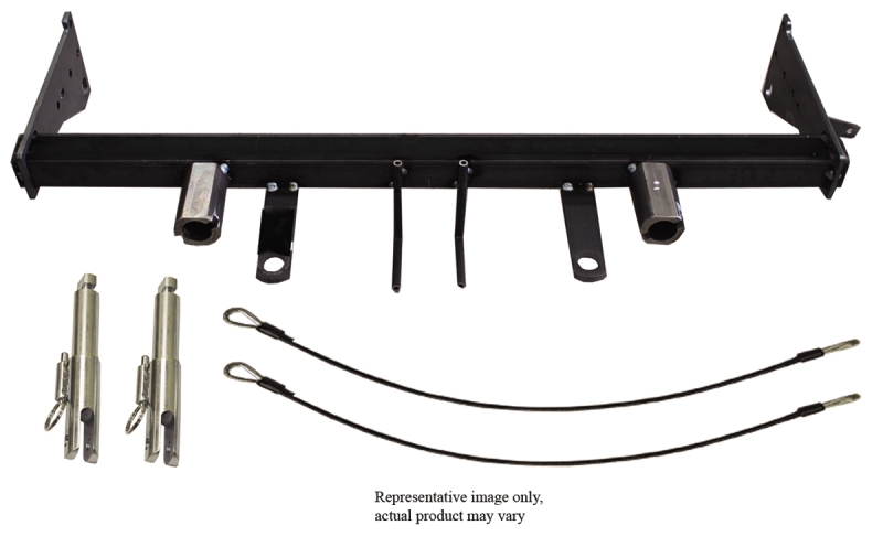 Custom fit bracket kit attaches to vehicle frame