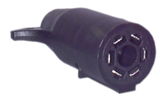 CONNECTOR ADAPTER 7 BLADE TO 6 ROUND ONE PIECE MOLDED