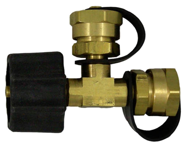 CAMPING APPLIANCE TEE ALLOWS EITHER ONE OR TWO HIGH PRESSURE LP GAS APPLIANCES TO CONNECT TO SINGLE LP GAS SOURCE - Packaged