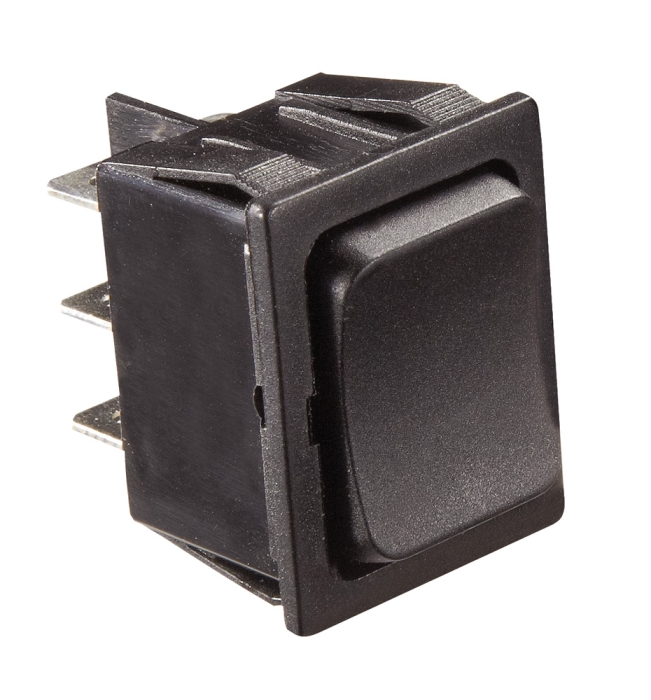 DPDT On/Off/On Momentary Rocker Switch  Black