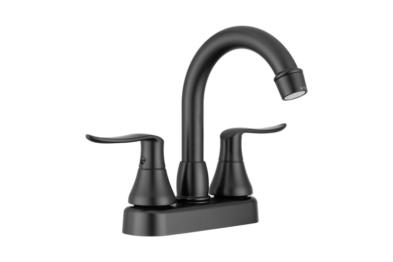 Elegant Arc Spout RV Bar Faucet - Matte Black