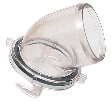 Hose Adapter 45 Degree - 3" Clear