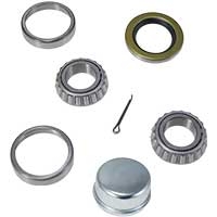 BEARING KIT 1" STRAIGHT SPINDLE WITH DUST CAP  L44643 CONE  L44610 CUP (6502)