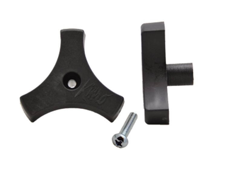 WINDOW KNOB SHORT 1/2" w/ SCREW - Black