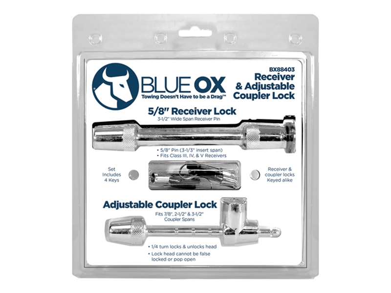 Coupler Lock Kit - Pin Style & 5/8"x3-1/2" Receiver Lock Set