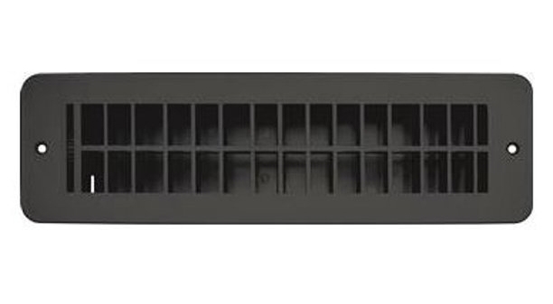 Vent Register  Black  Plastic  Dampered 2.25 x 10"