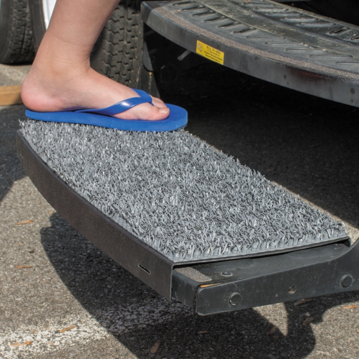 Sand Away Step Mat for 8 1/2" x 21 3/4"  Stow- Away Steps - Charcoal Gray  Curved