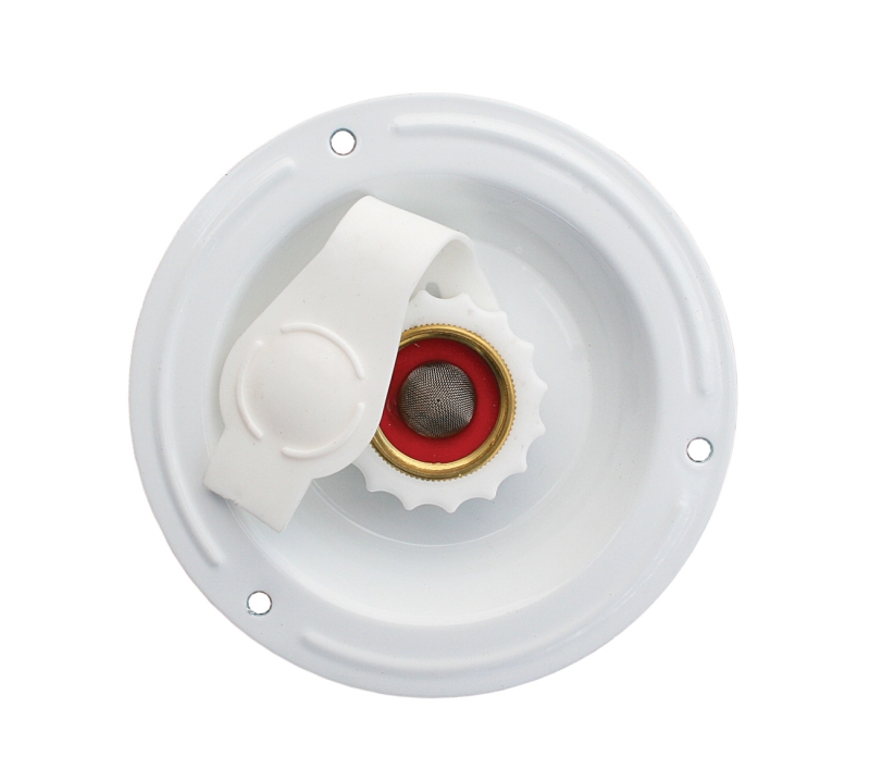 CITY  WATER INLET - RECESSED  WHITE  BULK - LEAD FREE