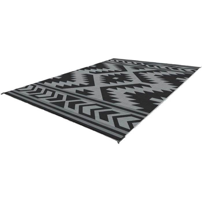 Sante Fe Boho Outdoor Mat 9' x 9' Sage/Black