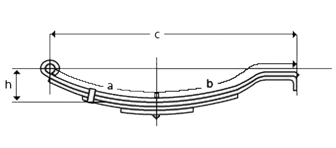 SLIPPER SPRINGS - HOOK END - 2 INCH WIDE  WEIGHT EACH SPRING: 14-7/8 LBS.