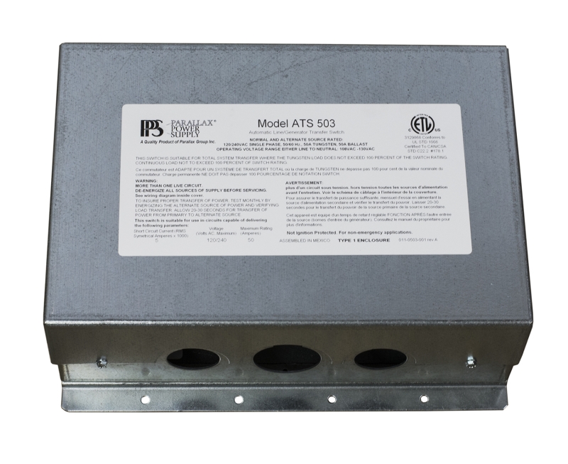 50 Amp Transfer Switch 120/240 VAC