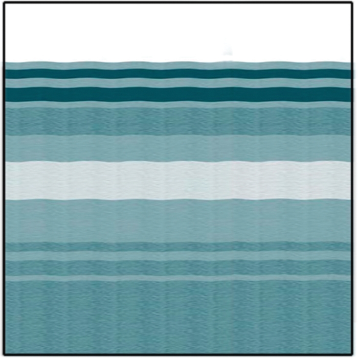 Universal Replacement Fabric 20' 2" Teal Dune Stripe White Weatherguard