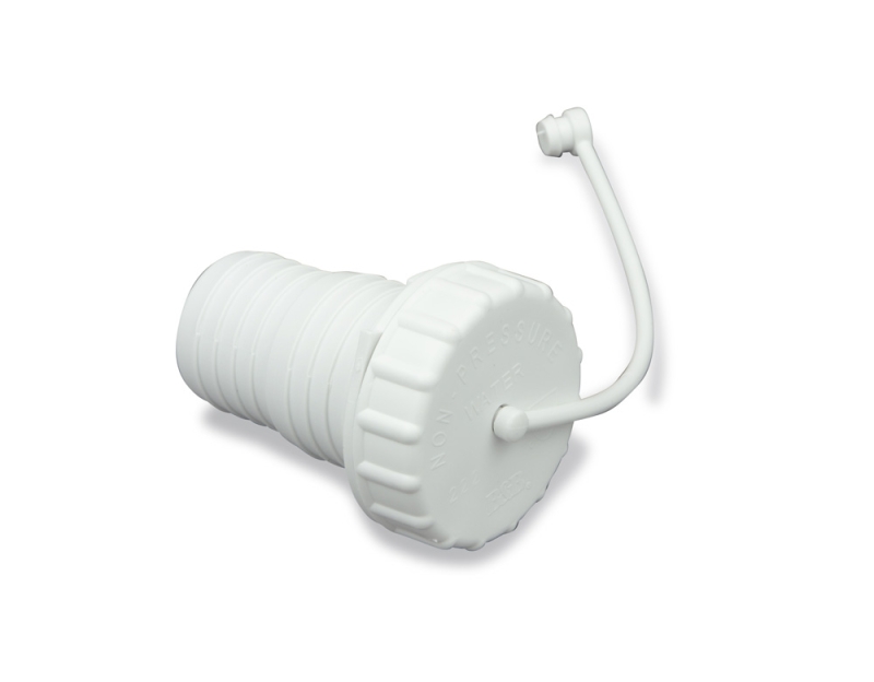 Gravity Water Fill Cap/Strap/Spout - White