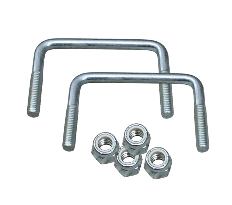 U BOLTS SQUARE WITH NUTS - 3/8"-16 STANDARD - LEG LENGTH: 3-3/8" - BETWEEN LEG: 2-1/16" PKG 2 U BOLTS & 4 NUTS