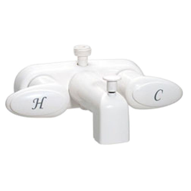 FAUCET - TUB/SHOWER 4" WHITE PLASTIC