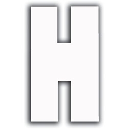 WHITE LETTER - H