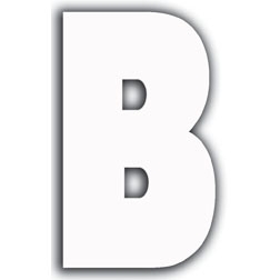 WHITE LETTER - B