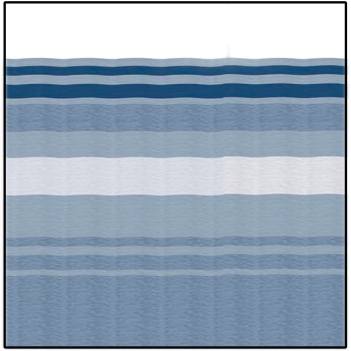 Universal Replacement Fabric 20' 2" Ocean Blue Dune Stripe