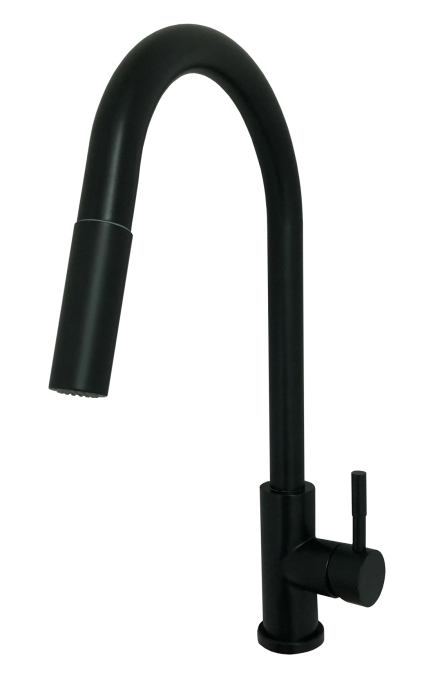 Kitchen Faucet w/ Gooseneck Spout  - Black Matte