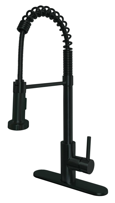 Single Lever Spring Faucet - Black Matte